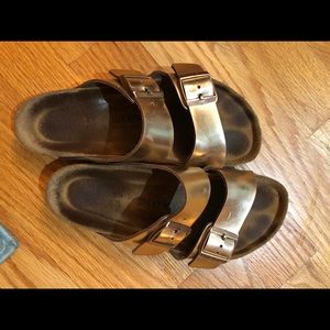 Rose Gold Arizona Birkenstocks